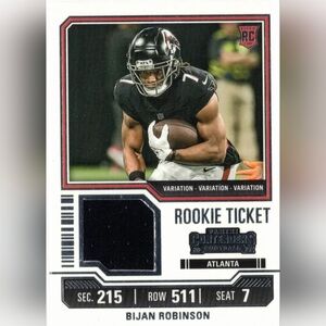 Bijan Robinson Relic 🏈 NFL Football Trading Card Patch 🔥 Atlanta Falcons